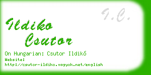 ildiko csutor business card